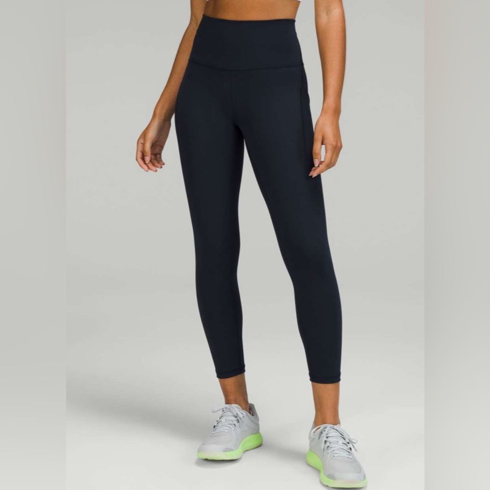 Lululemon Wunder Train High-Rise Crop with Pockets 23" EUC Size 2